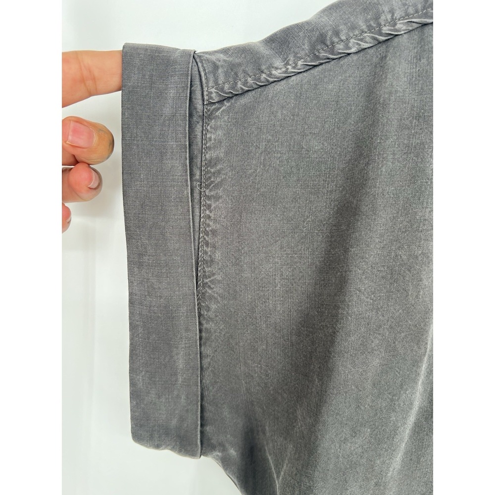 Cloth & Stone Gray Wash Soft Tencel Short Sleeve Mini Shirt Dress‎ Size S NWOT - Picture 4 of 6